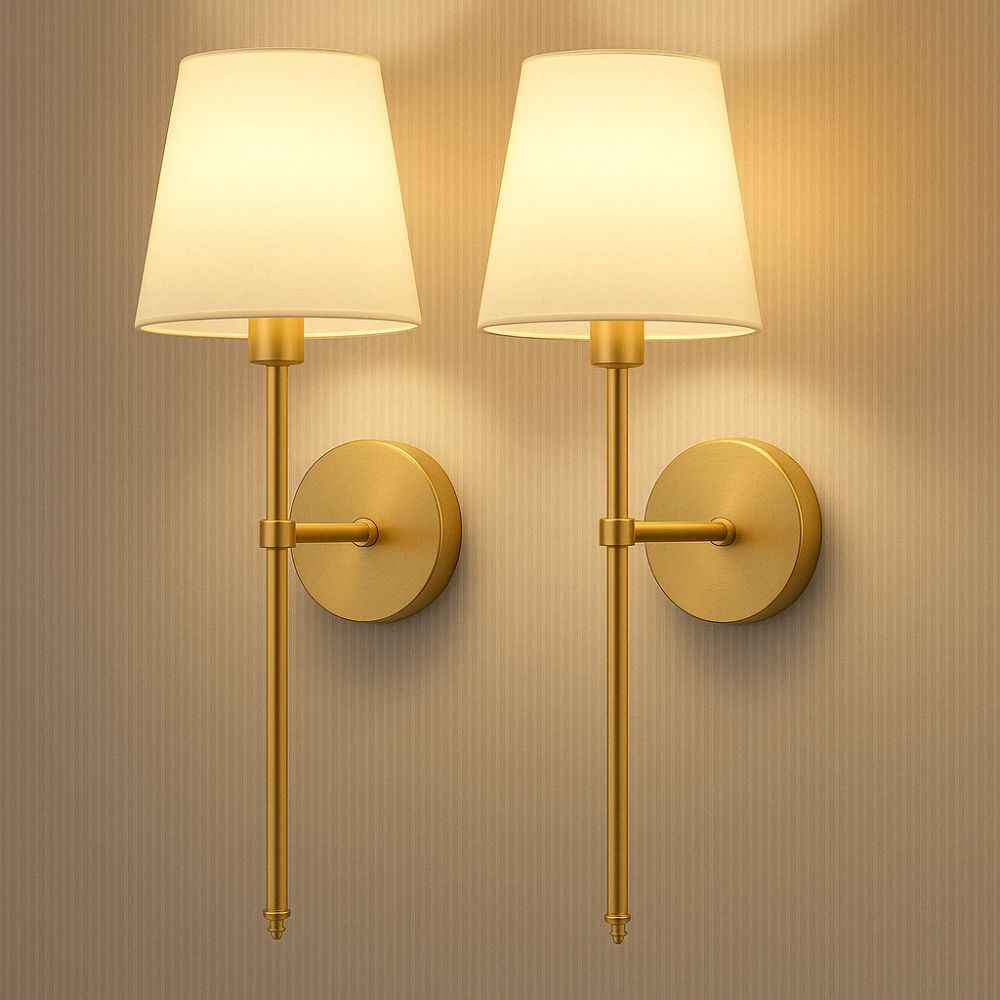Modern wireless wall sconce in living room