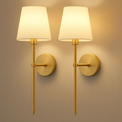 Modern wireless wall sconce in living room